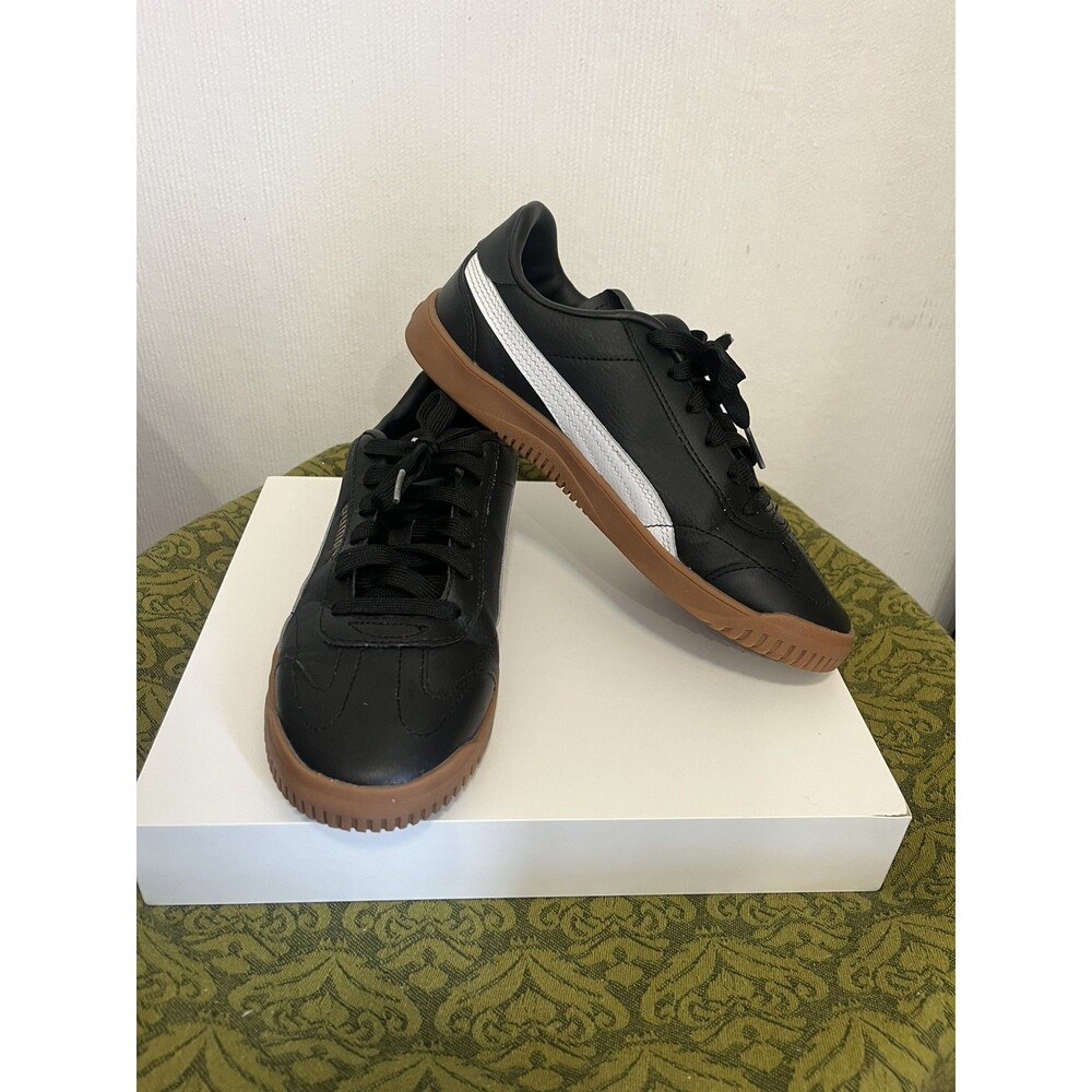 Puma Men's Club 5v5  Black/White/Gold Size 6.5